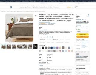 Bare Home Juego de edredón Colección de Funda de edredón Supersuave Premium 1800 Marrón por solo 30,99€