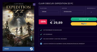 Clair Obscur: Expedition 33 voor €29,89 bij Cdkeys
