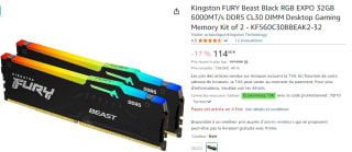 Kingston FURY Beast RGB EXPO 32Go 6000MHz DDR5 CL30