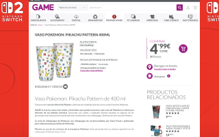 Vaso Pokemon Pikachu Pattern 400ml por solo 4,99€