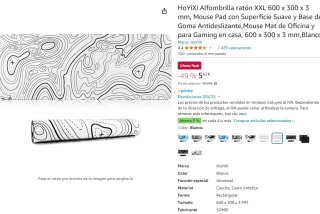 HoYiXi Alfombrilla ratón XXL 600 x 300 x 3 mm por 5,62€