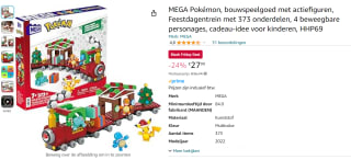 Pokémon Holiday Train Mega voor €27,99 bij Amazon.nl