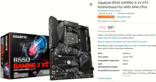 Gigabyte B550 GAMING X V2 Moederbord AMD AM4 CPUs voor €89 bij Amazon