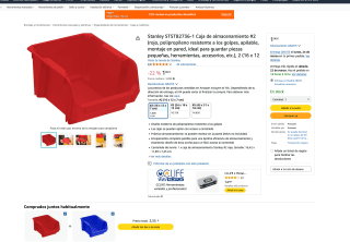 Caja de almacenamiento Stanley STST82736 16x12x7cm por solo 1€