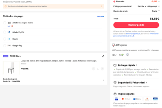 Juego de 6 sillas Emi tapizadas en polipiel por solo 86,55€