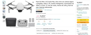 Pack DJI Mini 2 SE Vuela Más por $6,834 en Amazon