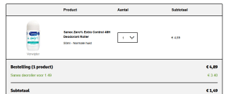 Alle varianten Sanex Deoroller voor €1,49 bij Kruidvat
