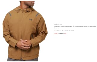 Chaqueta casual de hombre Ua Unstoppable Jacket Lc-Blk Under Armour por 43.95€