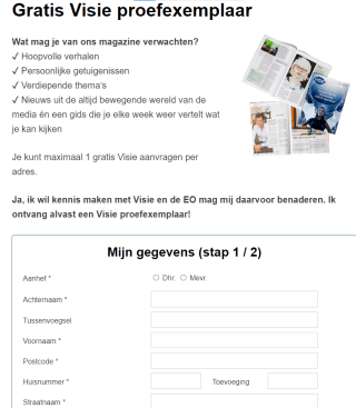 Gratis Visie proefexemplaar bij EO