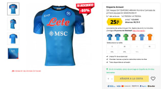 Camiseta Nápoles temporada 23 por 25,25€