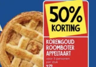 Roomboter Appeltaart voor €2,40 bij Jan Linders