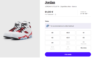 Zapatillas de baloncesto de hombre Jordan Flight Club '91 Jordan por 61€