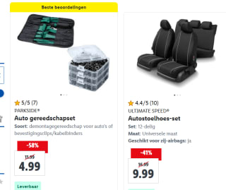 Tot 80% korting op auto en motor accessoires bij de Lidl