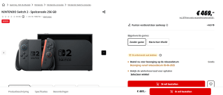 NINTENDO Switch 2 - Spelconsole 256 GB voor €469 bij de MediaMarkt