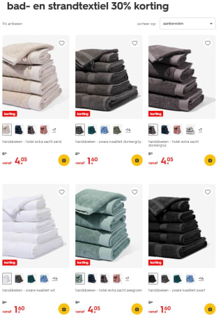 30% korting op bad- en strandtextiel bij HEMA