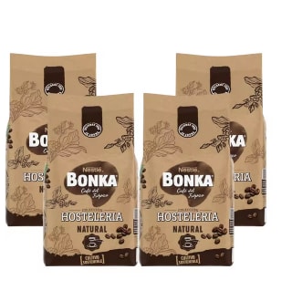 Café BONKA natural en grano 4 paquetes 1kg por solo 38,67€