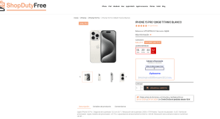 iPhone 15 Pro 128GB Titanio Blanco por solo 926,27€