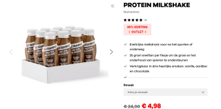 Nutramino high protein Protein Milkshake 24 stuks voor €4,98 bij Body&fit