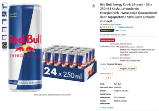 24 blikjes RedBull voor €23,99 (of €22,79)