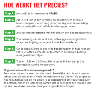 Gratis online kook kerstworkshop van Aviko