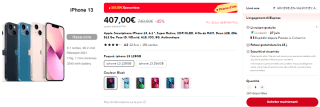 Apple iPhone 13 de 128 Go à 407€