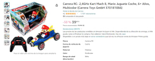 Carrera RC- 2,4GHz Kart Mach 8, Mario Juguete Coche por 39,99€