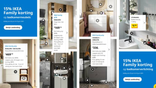 15% IKEA Family korting op alle badkamermeubels en badkamerverlichting