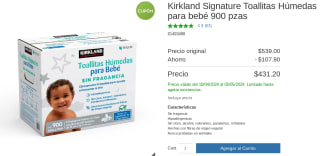 Kirkland Signature 900 Toallitas Húmedas para Bebé por $431 en Costco