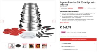 Ingenio Emotion ON 20-delige set voor €149,99 bij Tefal