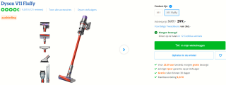 Dyson Stofzuiger V11 Fluffy voor €399 bij Coolblue