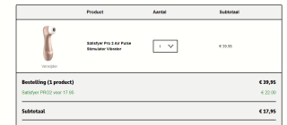 Satisfyer Pro 2 Next Generation - Luchtdruk Vibrator - Goud voor €17,95 bij Kruidvat