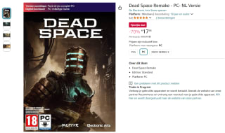 Dead Space Remake (PC game) voor €17,98 bij Amazon NL