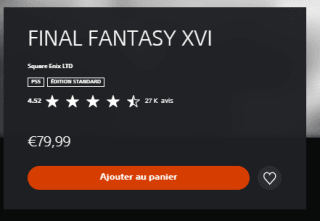 Jeu Final Fantasy XVI sur PS5 à 79,99€