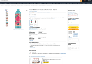 Tesori d'Oriente Crema de baño Ayurveda 500 ml por solo 3,70€