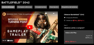 Battlefield 2042 por $110 en Origins