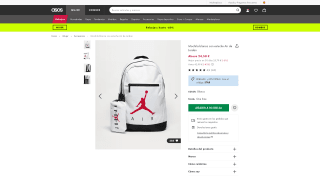 Mochila blanca con estuche Air de Jordan por 19,60€