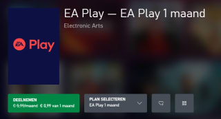 Xbox EA Play 1 maand voor €0,99