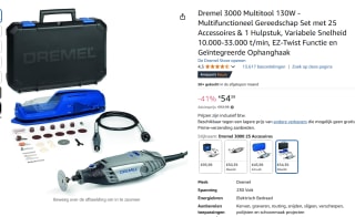 Dremel 3000 + 25-delige accessoireset voor €54,39 bij Amazon