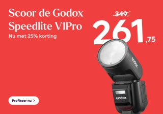 25% korting op de Godox Speedlite V1Pro bij CameraNU