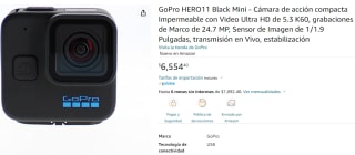 Cámara GoPro HERO11 Black Mini a $6,554 en Amazon
