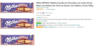 Pack 3 Tabletas de Milka MMMAX Cheesecake chocolate con leche relleno con tarta de queso tableta 300 g por 6.44€