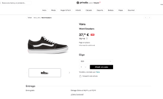 VansWard Sneakers Hombre por solo 37,99€