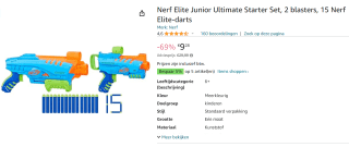 NERF Elite Junior Ultimate starter set - Speelgoedblaster voor €9,28 bij Amazon
