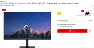 Huawei AD80- Full HD IPS monitor - 75Hz - 24 inch voor €99 bij de Mediamarkt