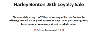 Thomann: Harley Benton 25% korting op 25 producten