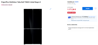 Frigorífico Multidoor Teka Rmf 75820 Cristal Negro E por 1171.38€