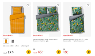 Tot 40% stapelkorting op dekbedovertrekken in de sale bij de HEMA