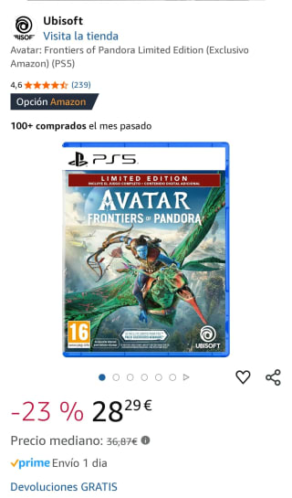 Juego Avatar: Frontiers of Pandora Limited Edition (PS5) por 28,29€