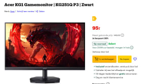 Acer Nitro KG251Q P3 - 25" FHD - 180Hz Monitor voor €95 bij Bol