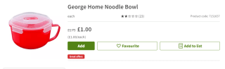 George Home Noodle Bowl for only £1.00